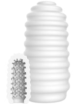 Masturbator ToyJoy HERO Medium Ribbed TPE Alb