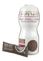 Masturbator Easy Rider ShotsToys cu piele naturală și închisă la culoare