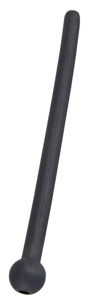 Dop pentru penis Piss Play din silicon Dop pentru penis negru 11,8 cm