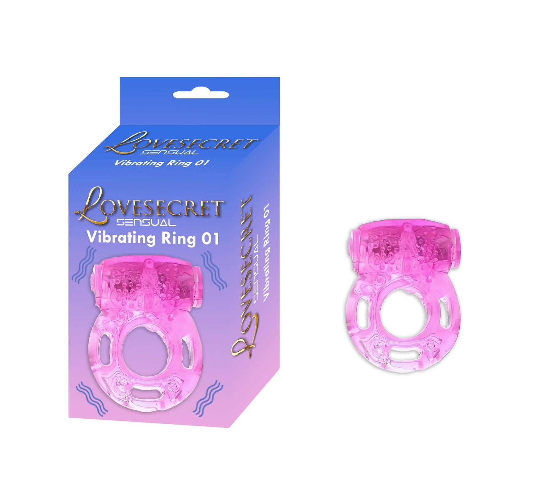 Inel vibrant pentru penis Lovesecret Sensual, roz, TPE
