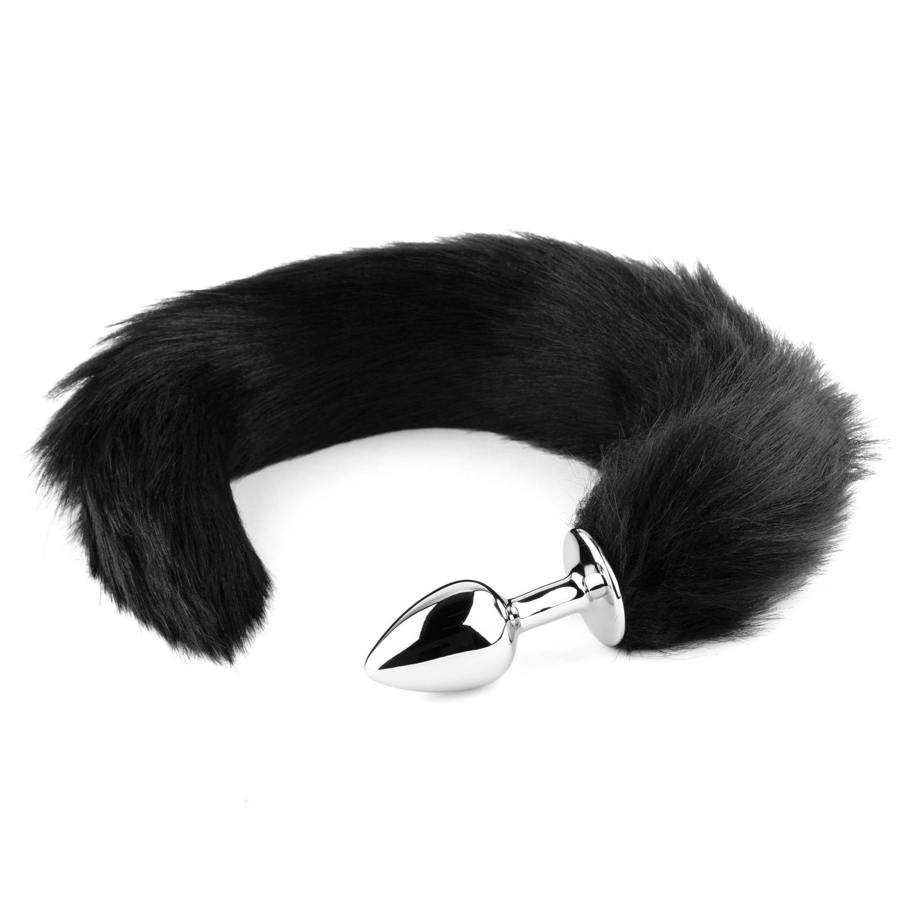 Dop anal HeavyFun Fluffy Fox Tail Negru XL