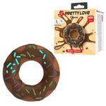 Inel pentru penis Pretty Love Choco Super Donut din silicon, super moale