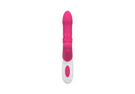 Vibrator USB din silicon Eie cu model iepuraș, cu 10 funcții, rotativ și glisant