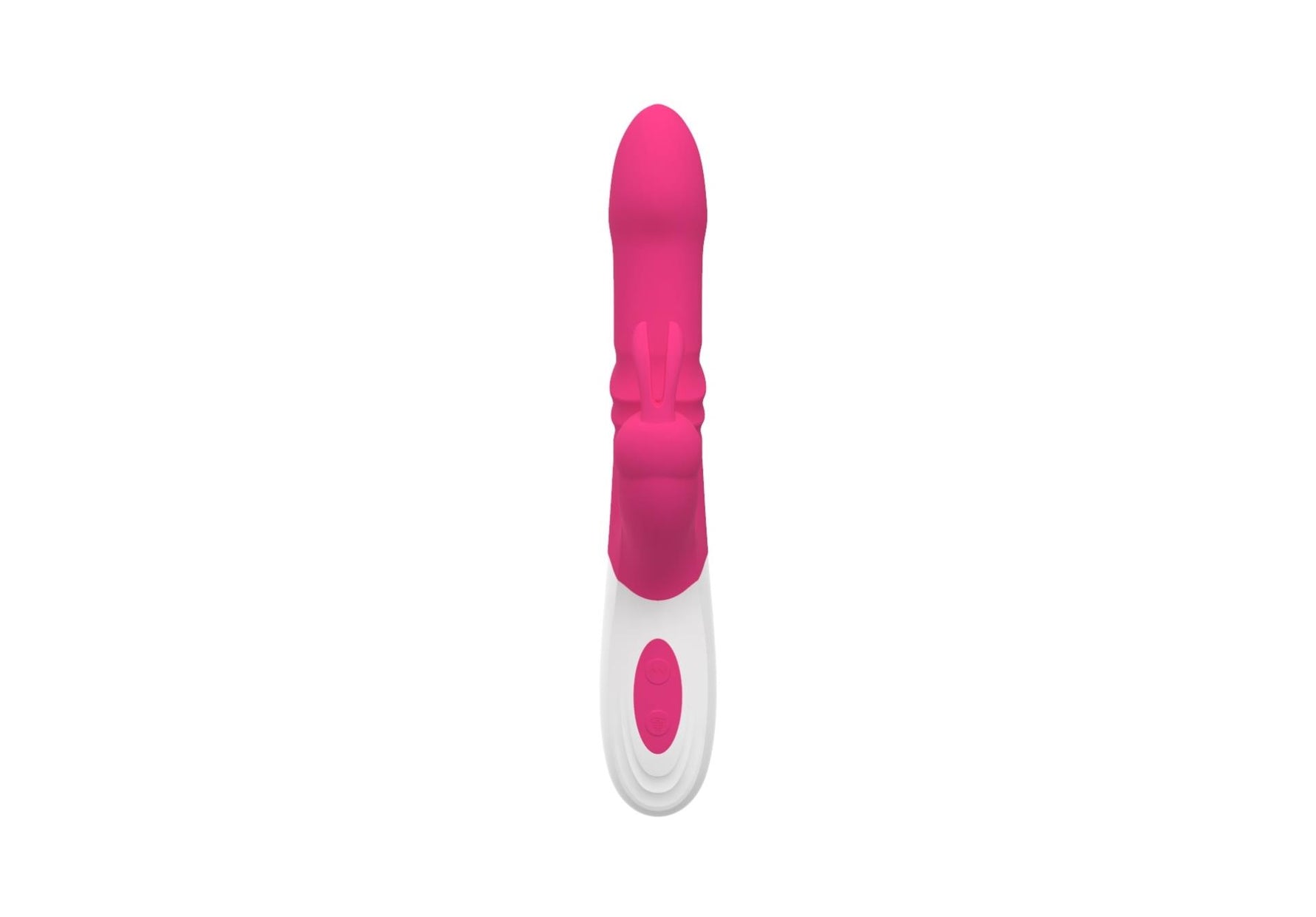 Vibrator USB din silicon Eie cu model iepuraș, cu 10 funcții, rotativ și glisant