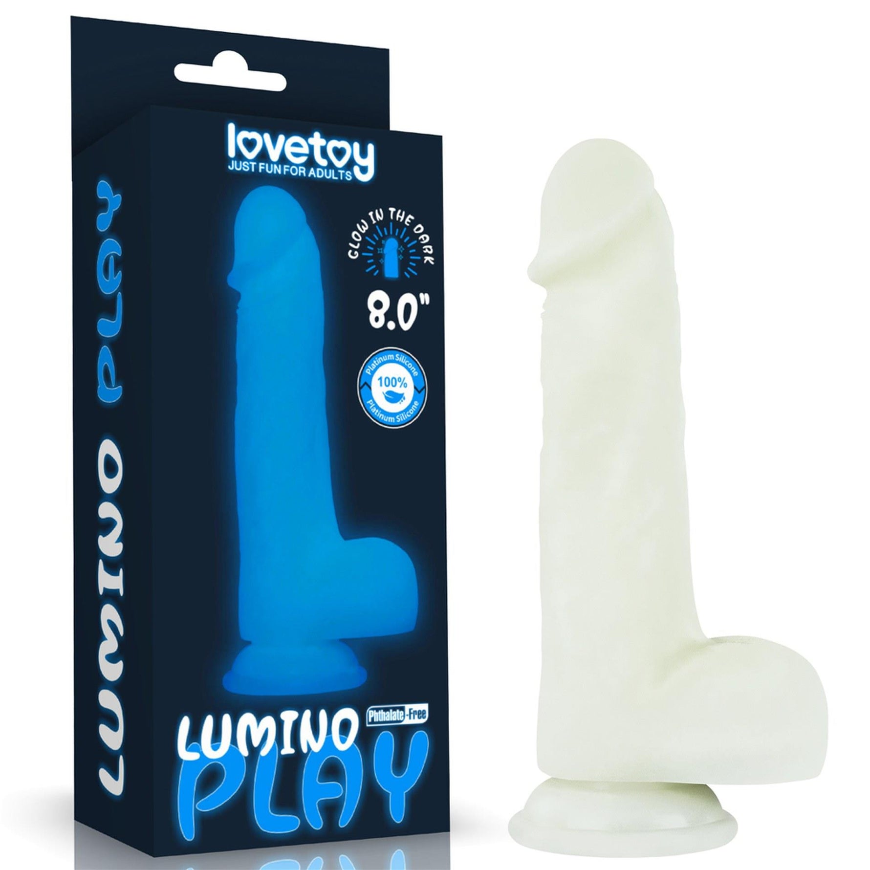 Dildo strălucitor din silicon Lovetoy Lumino Play 20 cm
