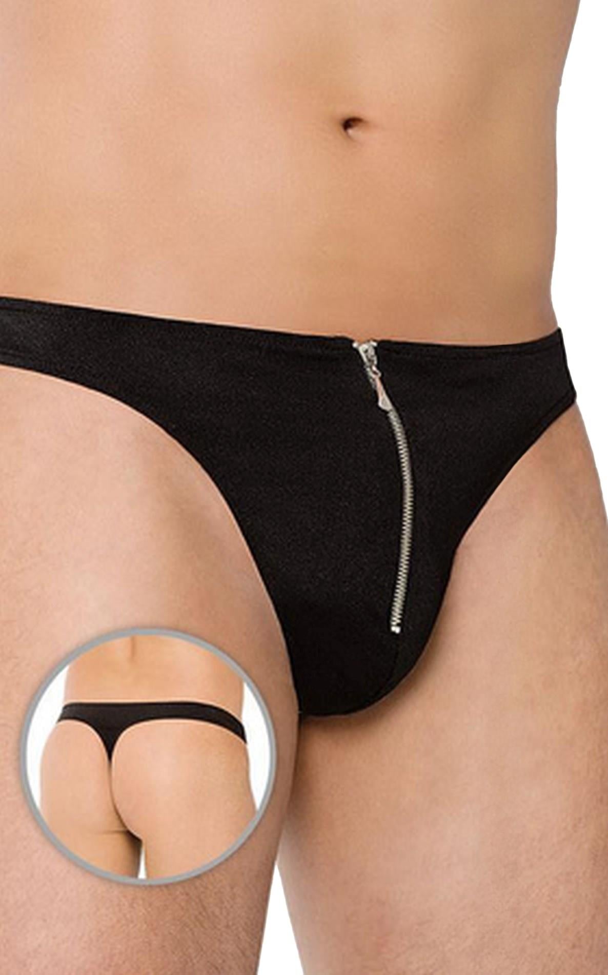 SoftLine 4501 Tanga cu fermoar pentru bărbați, negru, XL