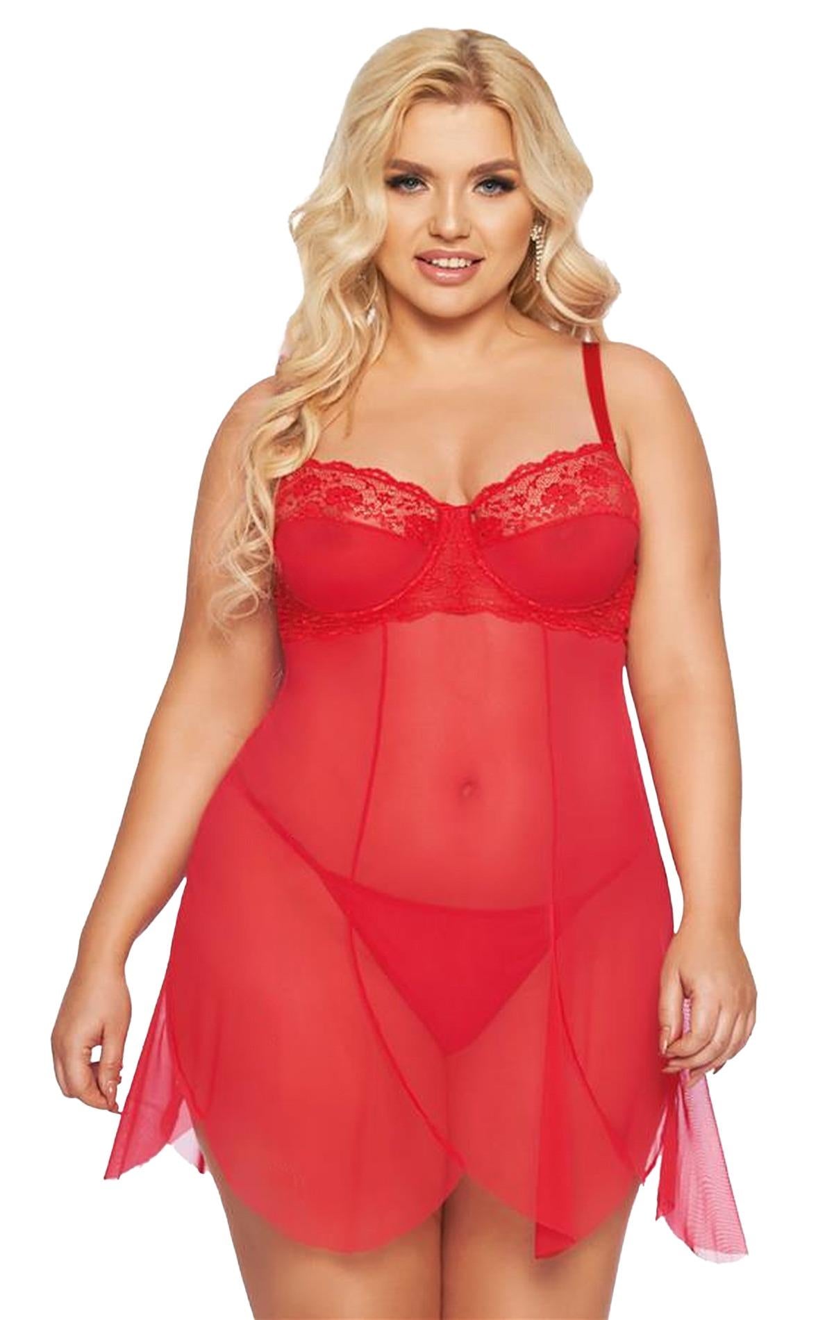 Carla SoftLine Lenjerie Babydoll Roșu XL