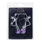 Cleme pentru mameloane cu pene reglabile exclusive Fetish seria B 17 7,5 cm