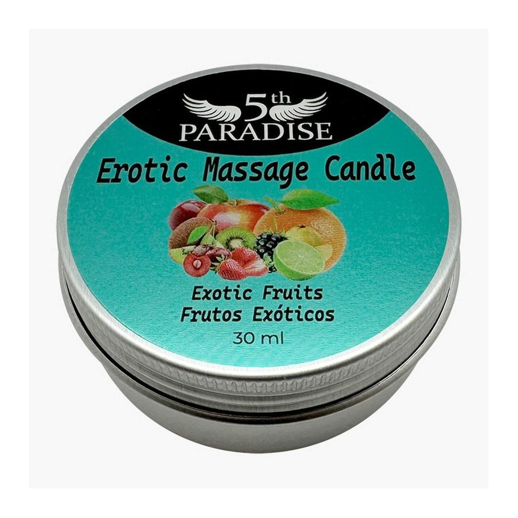 Lumânare de masaj 5th Paradise cu fructe exotice strălucitoare 30ml