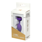 Dop anal Star Collection Purple M cu piatră roz deschis