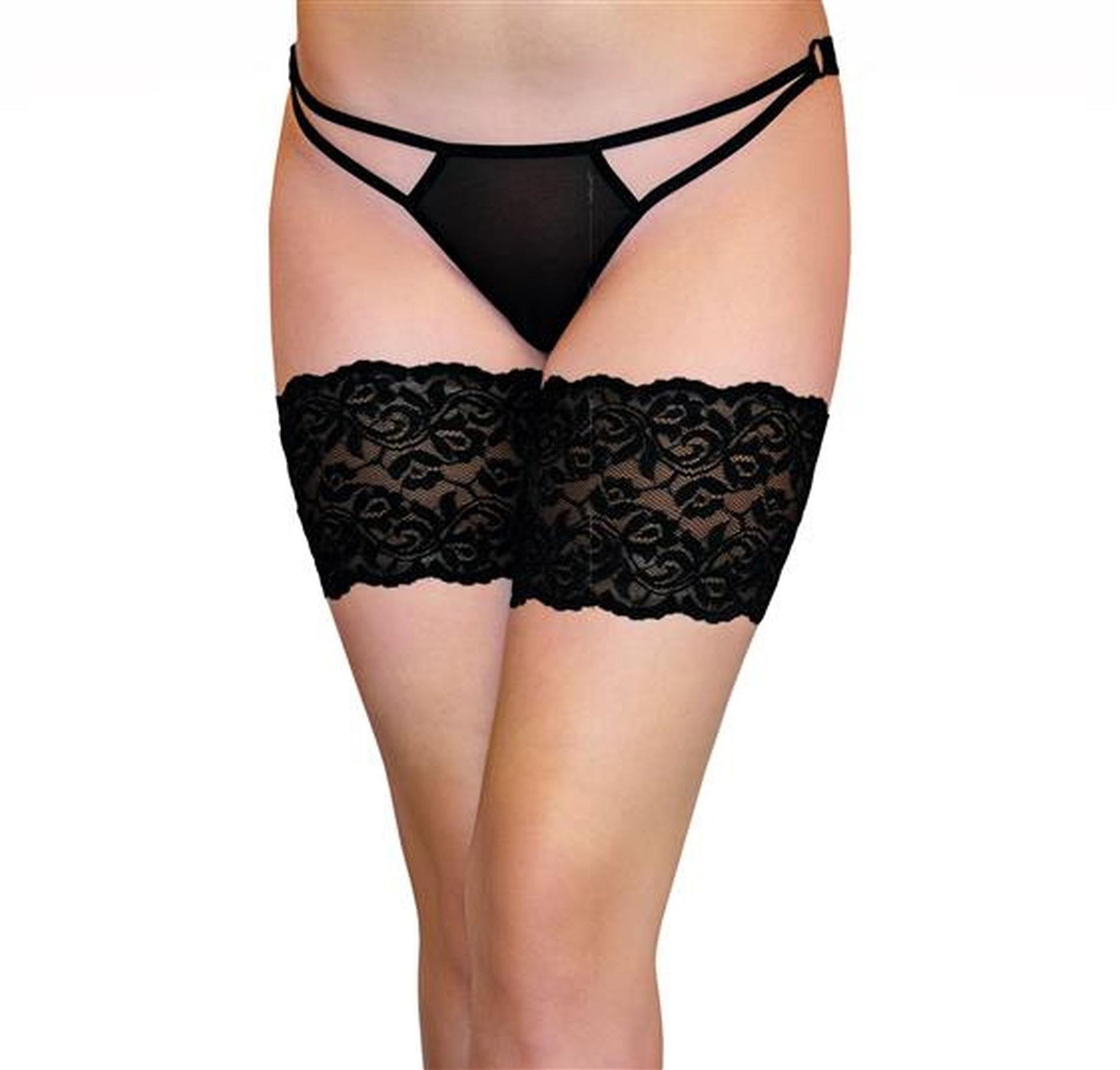 Suport pentru coapse din silicon SoftLine Collection, negru, 3XL