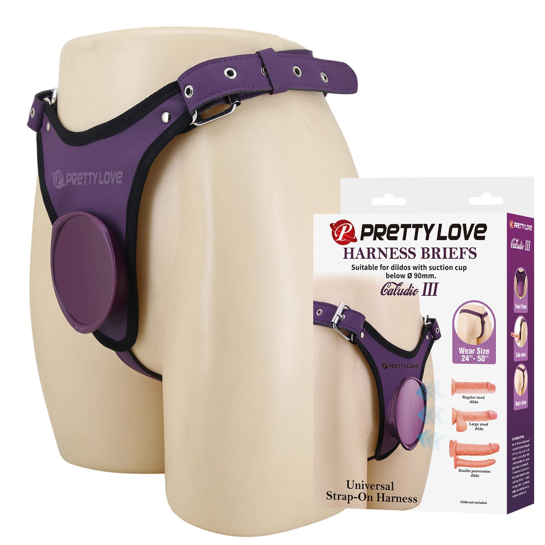 Chiloți Pretty Love Caldric III Universal Purple Harness