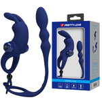Inel vibrant pentru penis Pretty Love, silicon, impermeabil, cu 10 funcții