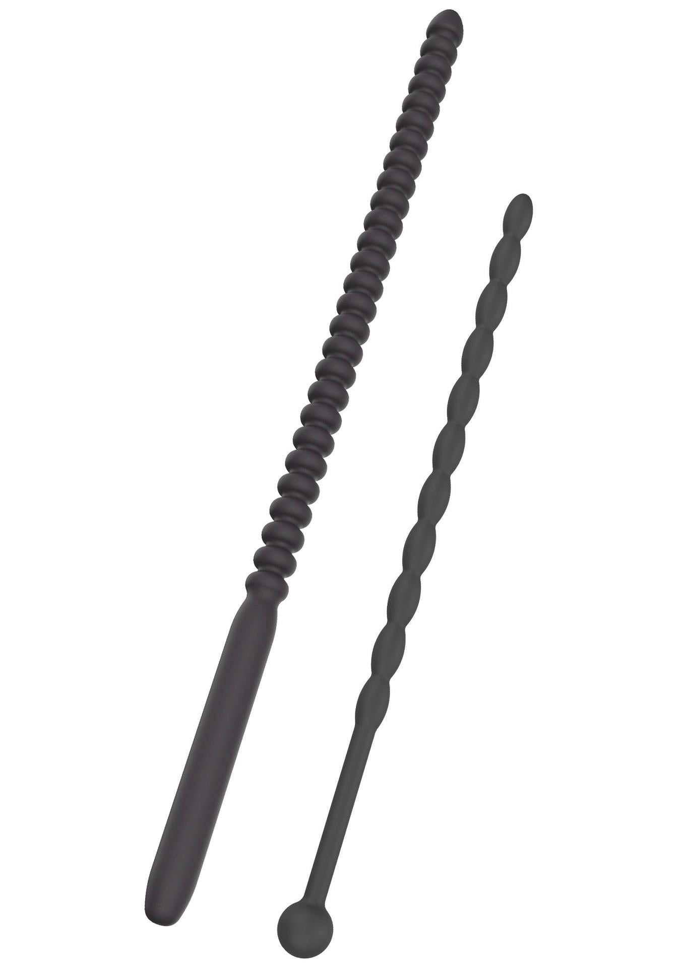 Set dilatator pentru penis Hidden Desire cu nervuri, silicon negru