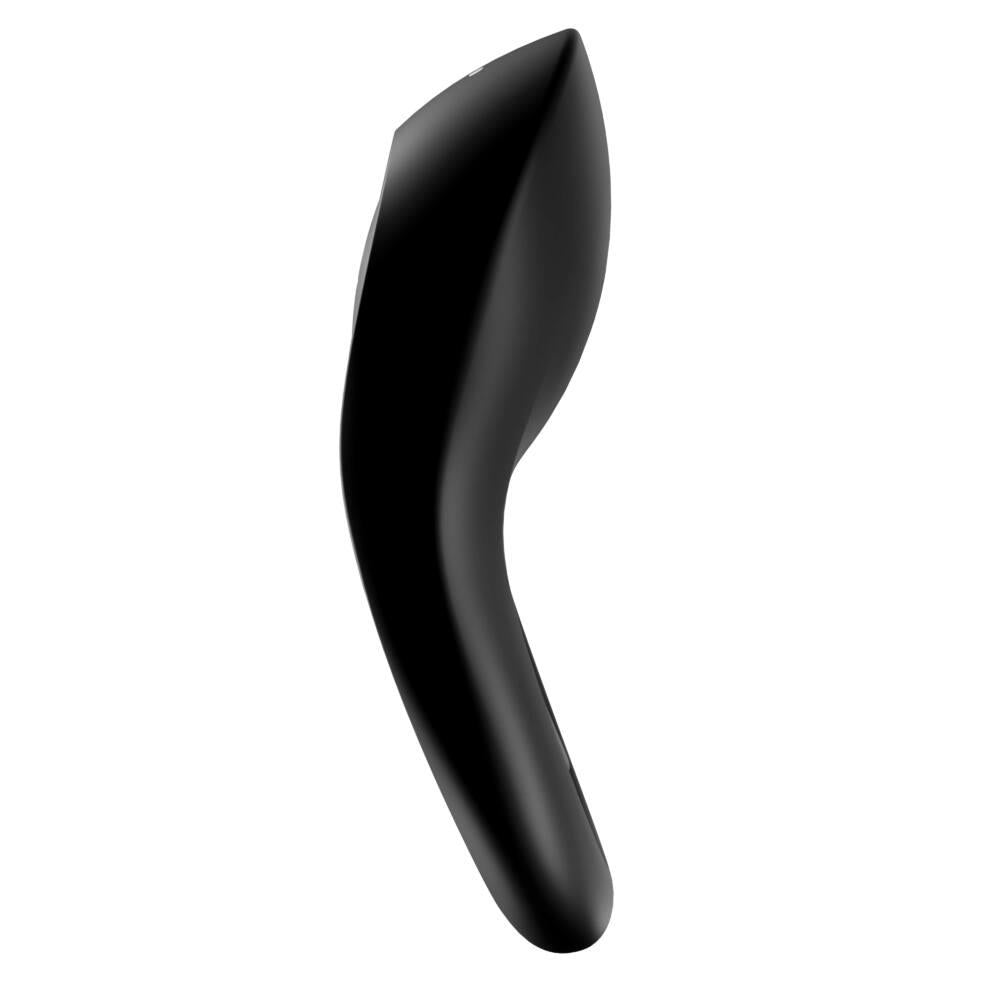 Inel vibrator dublu Satisfyer Legendary Duo din silicon negru