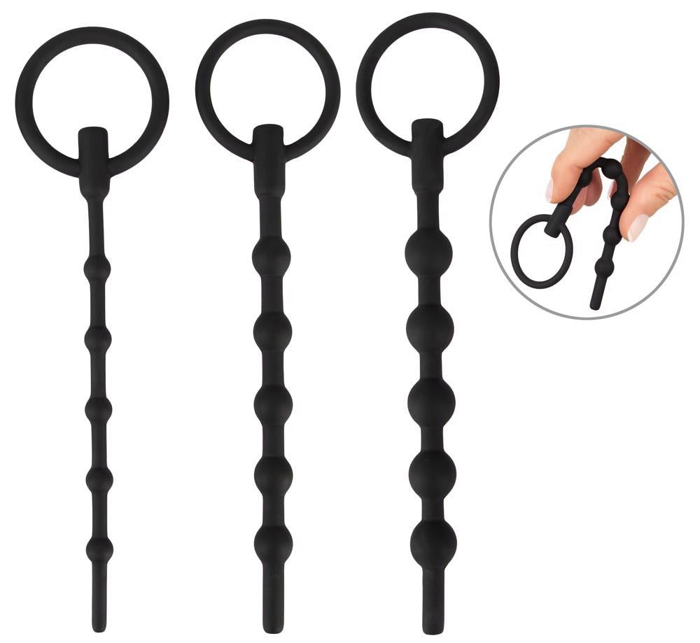 Set de 3 dopuri de penis din silicon Penisplug 16 cm