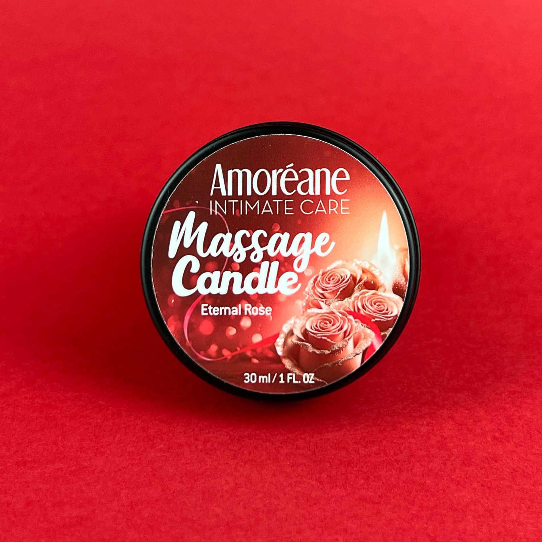 Lumânare de masaj Amoreane cu trandafir etern 30 ml