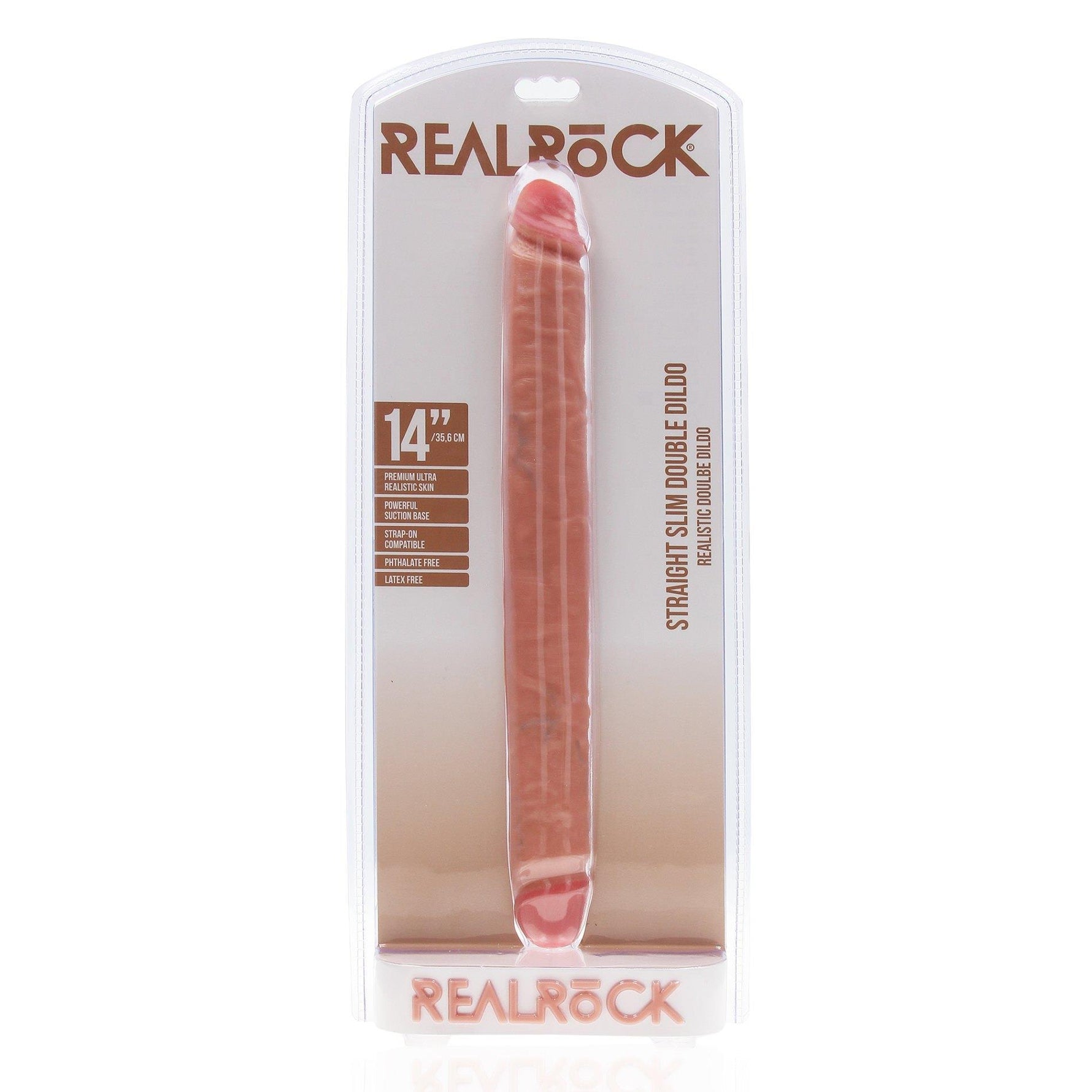Dildo dublu RealRock Slim 36 cm