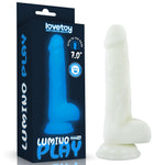 Dildo Lovetoy Lumino Play albastru strălucitor