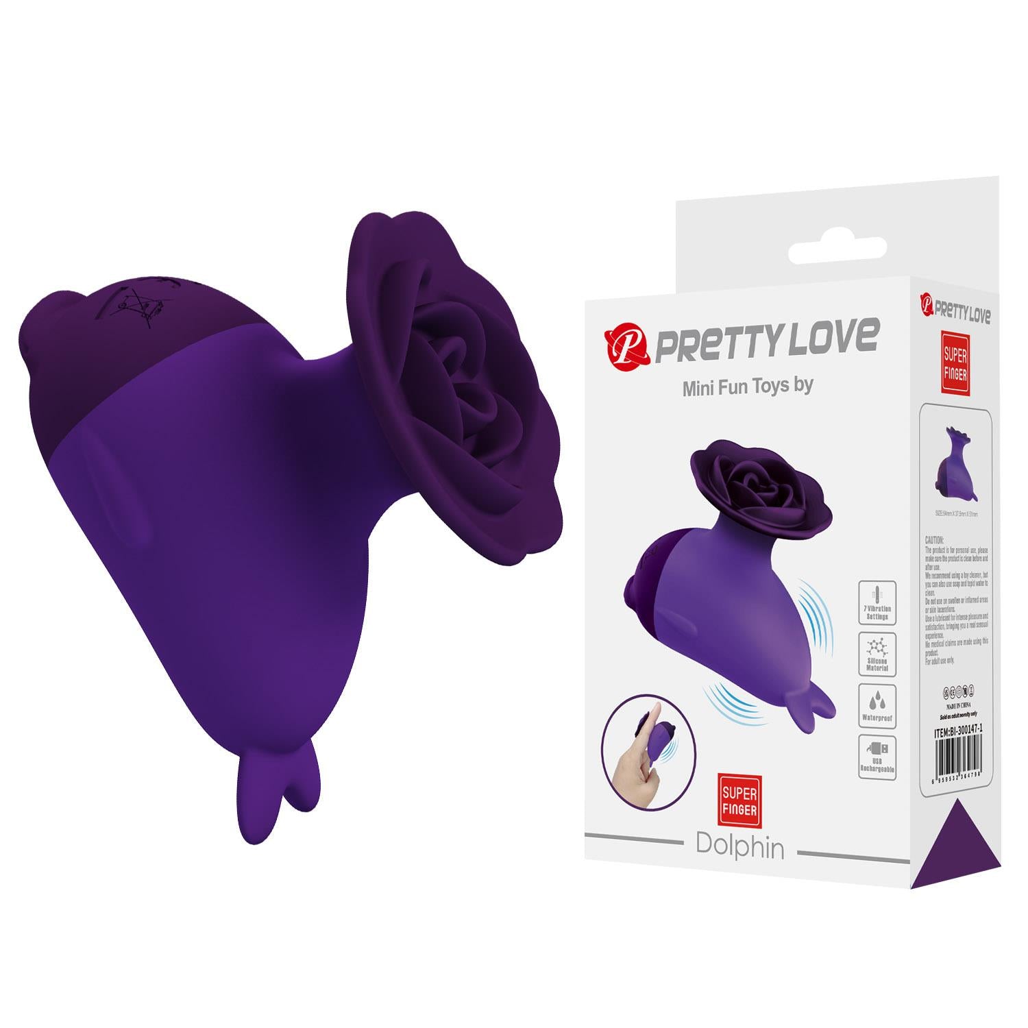 Stimulator clitoridian mini din silicon violet Pretty Love Dolphin