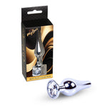 Plug anal din argint cu diamant MyLove Toys 9,5 cm