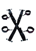 Sistem de cătușe pentru ușă Scandal Calexotics, negru, 37 cm