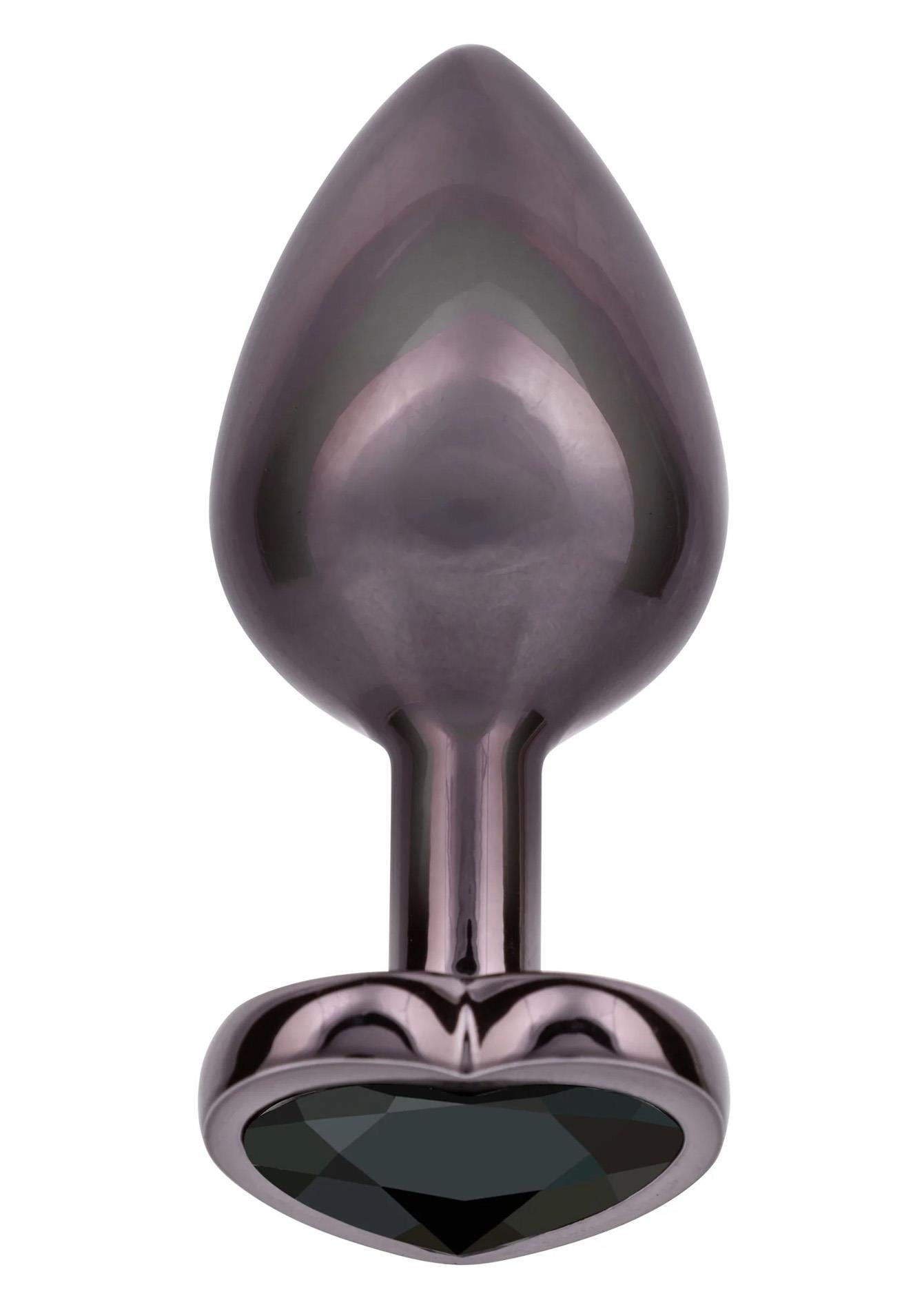 Plug anal Diamond Heart Large Calexotics argintiu 7 cm