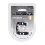 Inel pentru penis Levelz Double Loop din silicon, negru, 4 cm