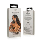Cleme pentru mameloane din silicon cu gag, Bedroom Fantasies, negre