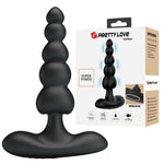 Plug anal vibrant din silicon Corban Pretty Love cu mărgele