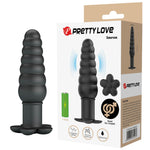 Dop anal vibrant din silicon negru Pretty Love Imron