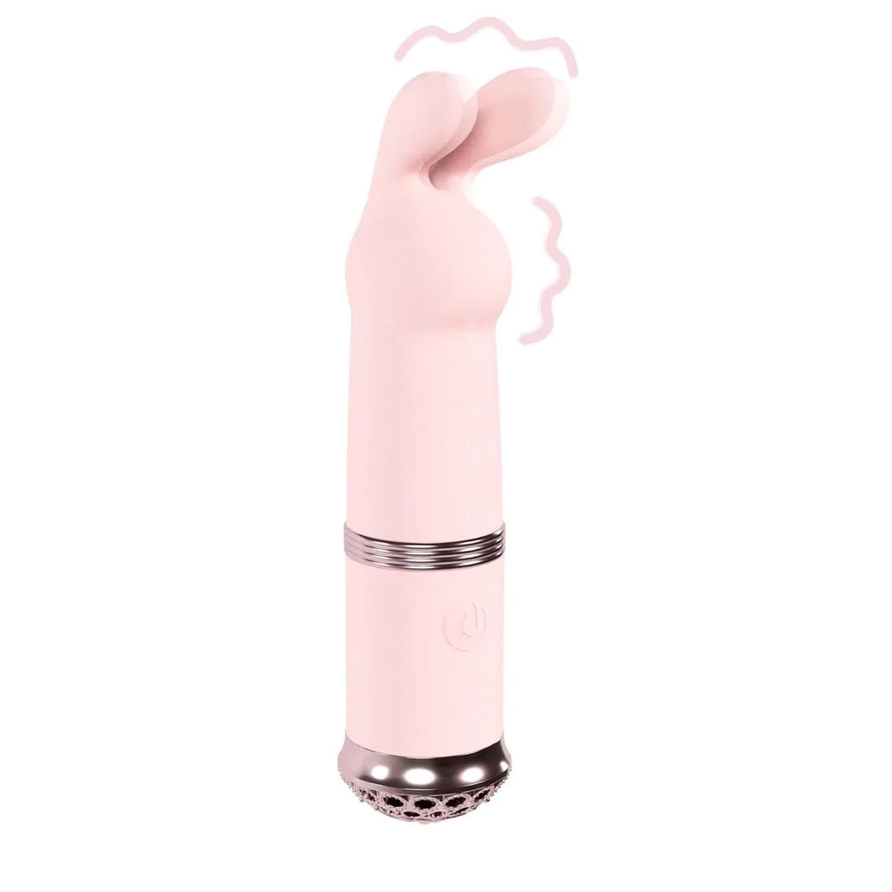 Vibrator Reve Loveline Mini Bunny din silicon roz, 11 cm