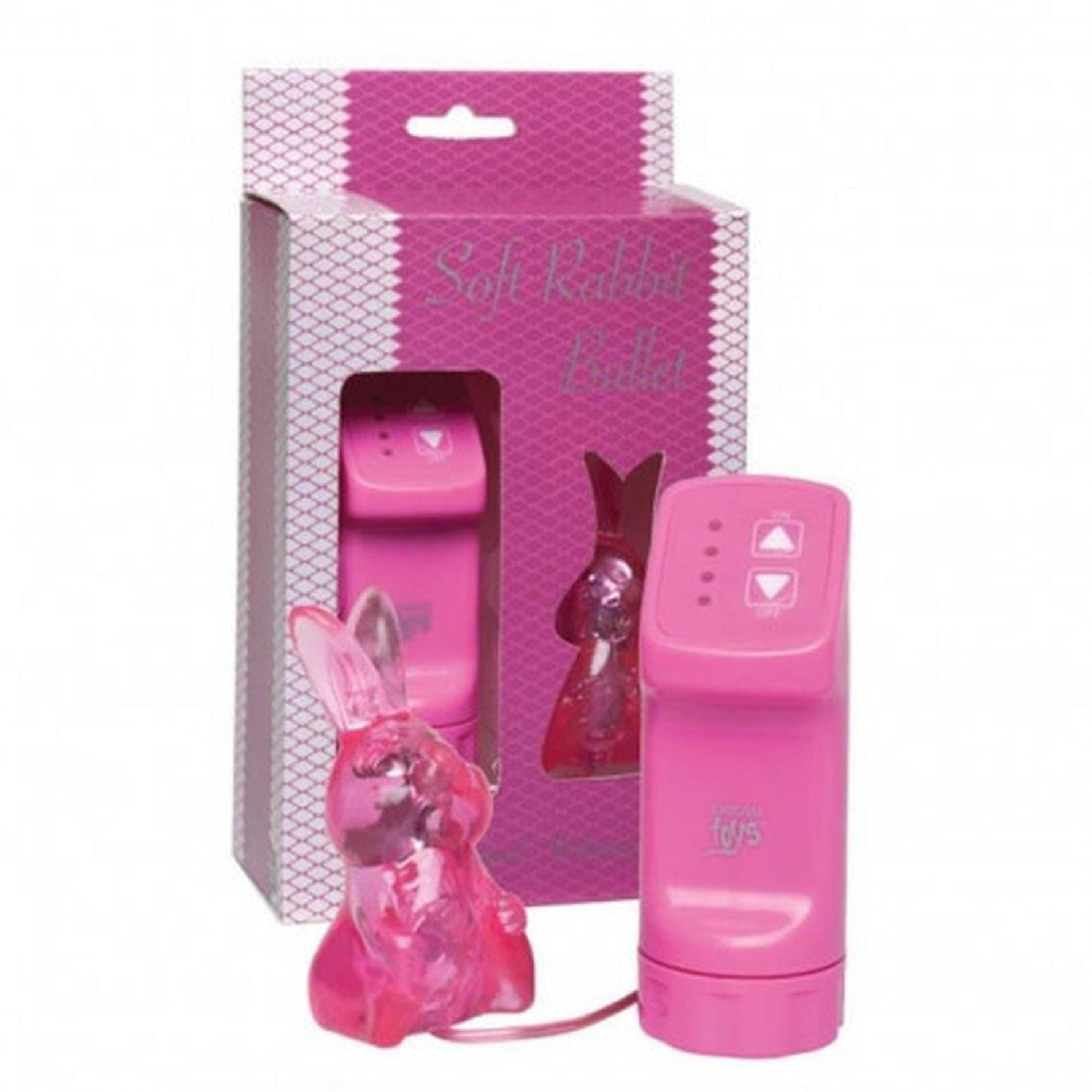 Mini vibrator xSoft Bunny, silicon roz, USB, impermeabil