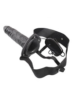 Proteză vibratoare Real Rapture cu strap-on, neagră, 22,5 cm