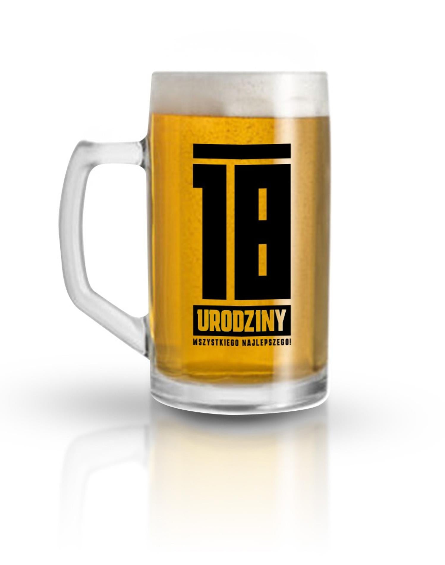 Cană de sticlă House of Mugs cu tematică de 18 ani, 500 ml