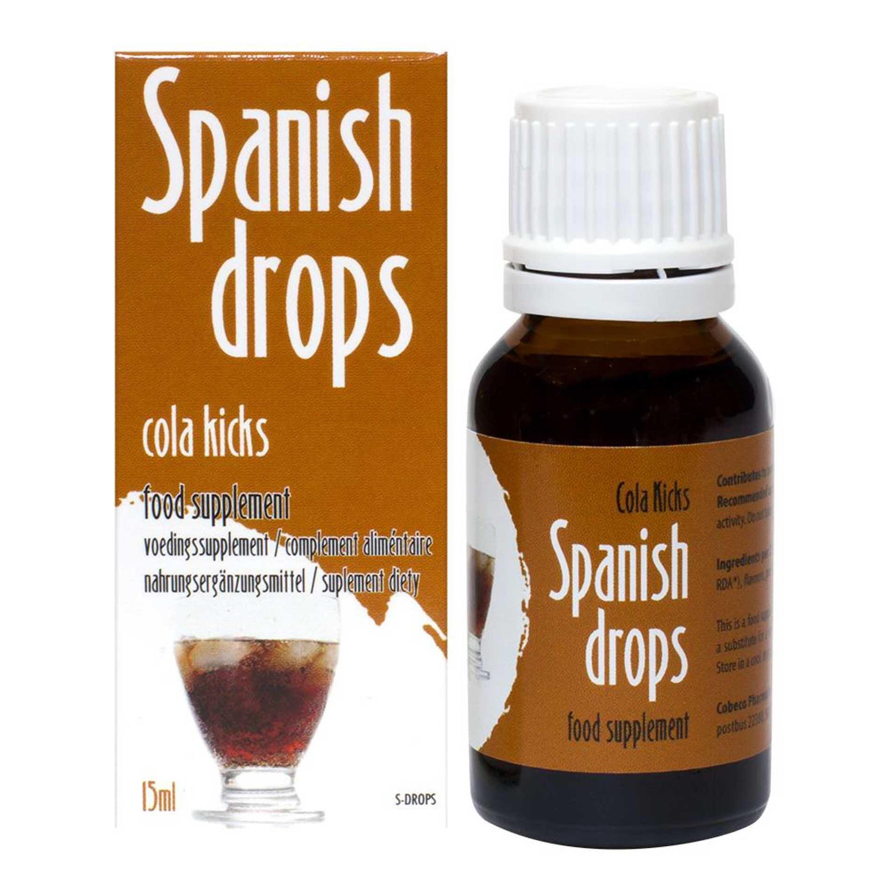 Picături energizante Spanish Drops Cola, care dă savoare cola Cobeco