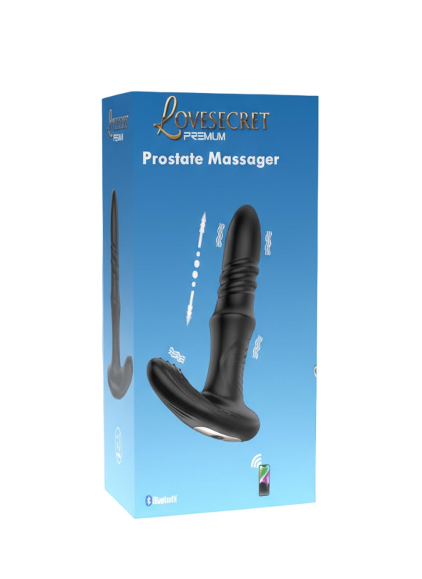 Lovesecret Premium, aparat de masaj pentru prostată USB controlat prin aplicație, 12 cm