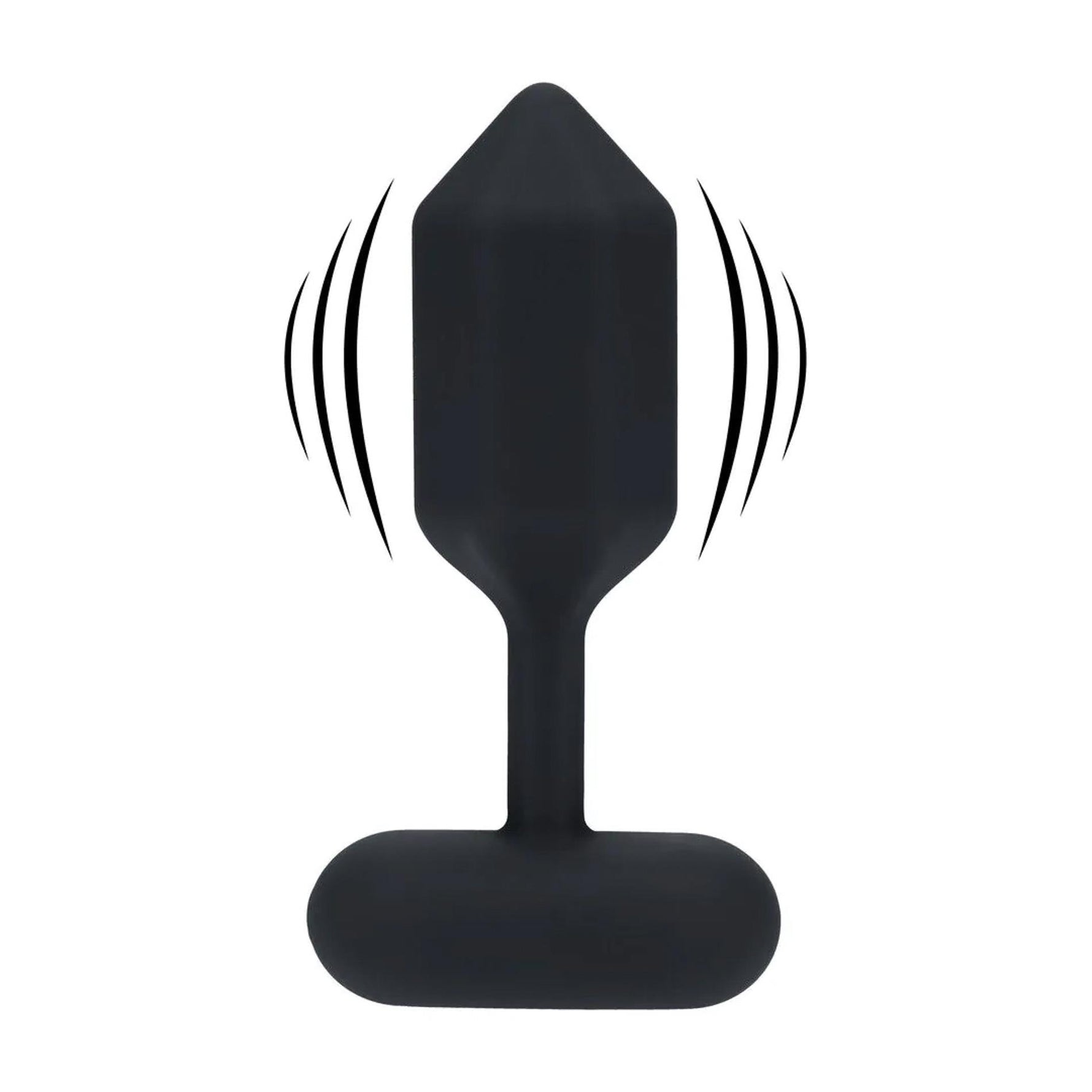 Dop anal vibrant hexagonal din silicon Levelz L, negru, 14 cm