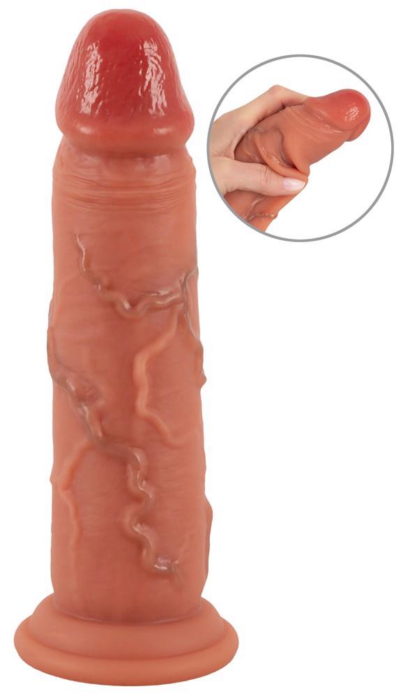 Dildo Realistixxx cu piele mobilă din silicon 20-5 cm