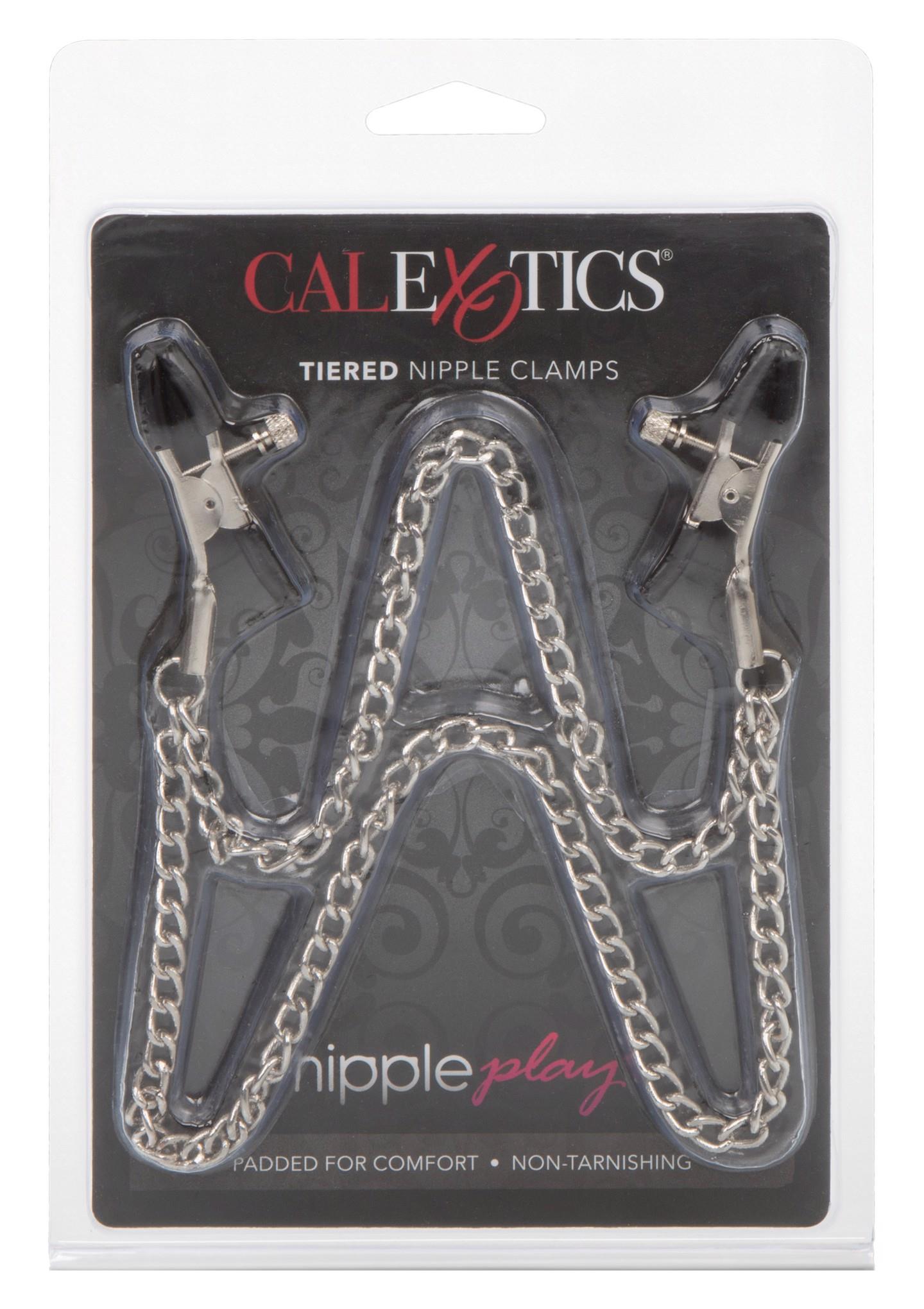 Cleme metalice reglabile pentru mameloane Calexotics 5,75 cm