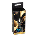 Bijuterii anale din argint MyLove Toys cu diamant, albastru deschis, 9,5 cm