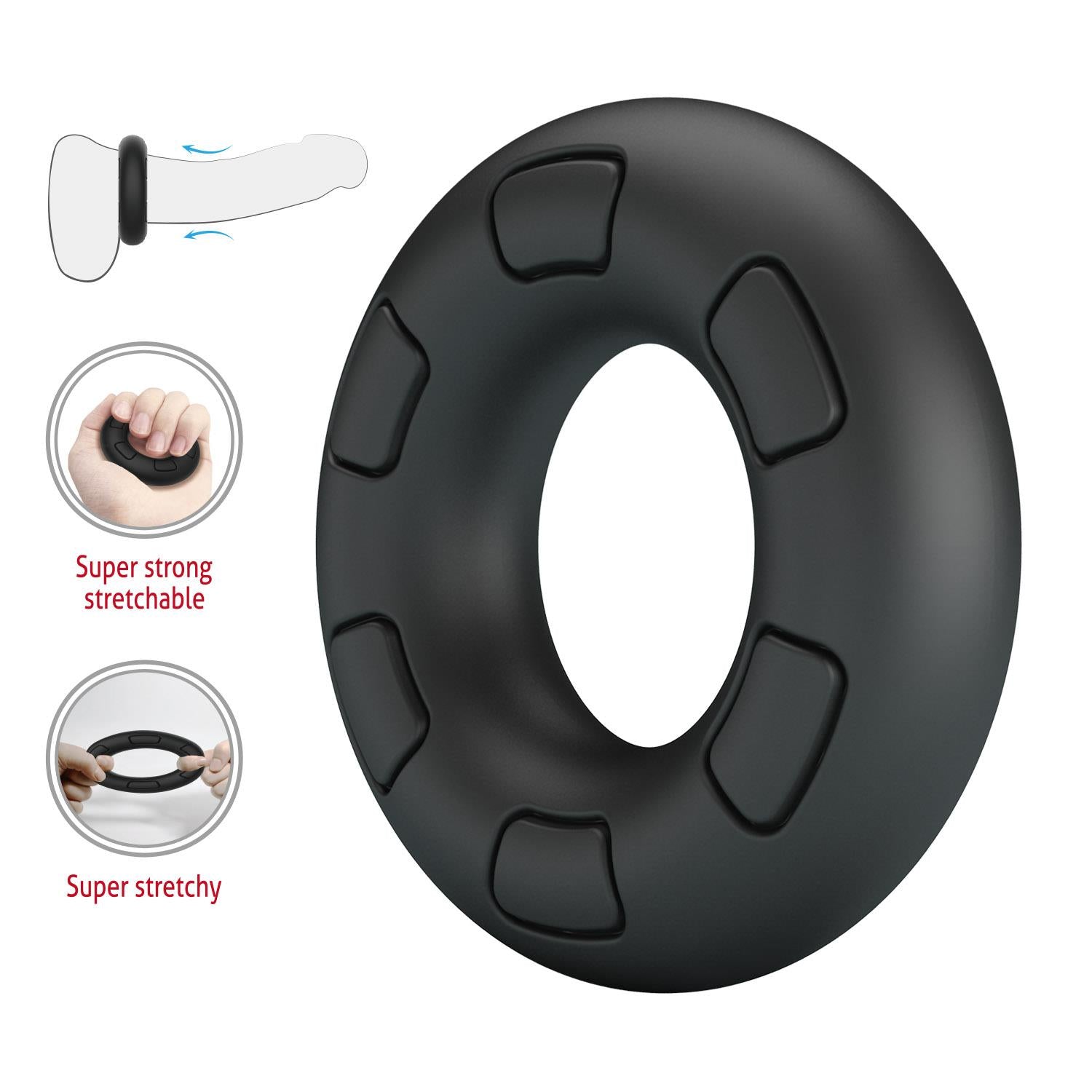 Inel pentru penis Crazy Bull Bertram din silicon super moale