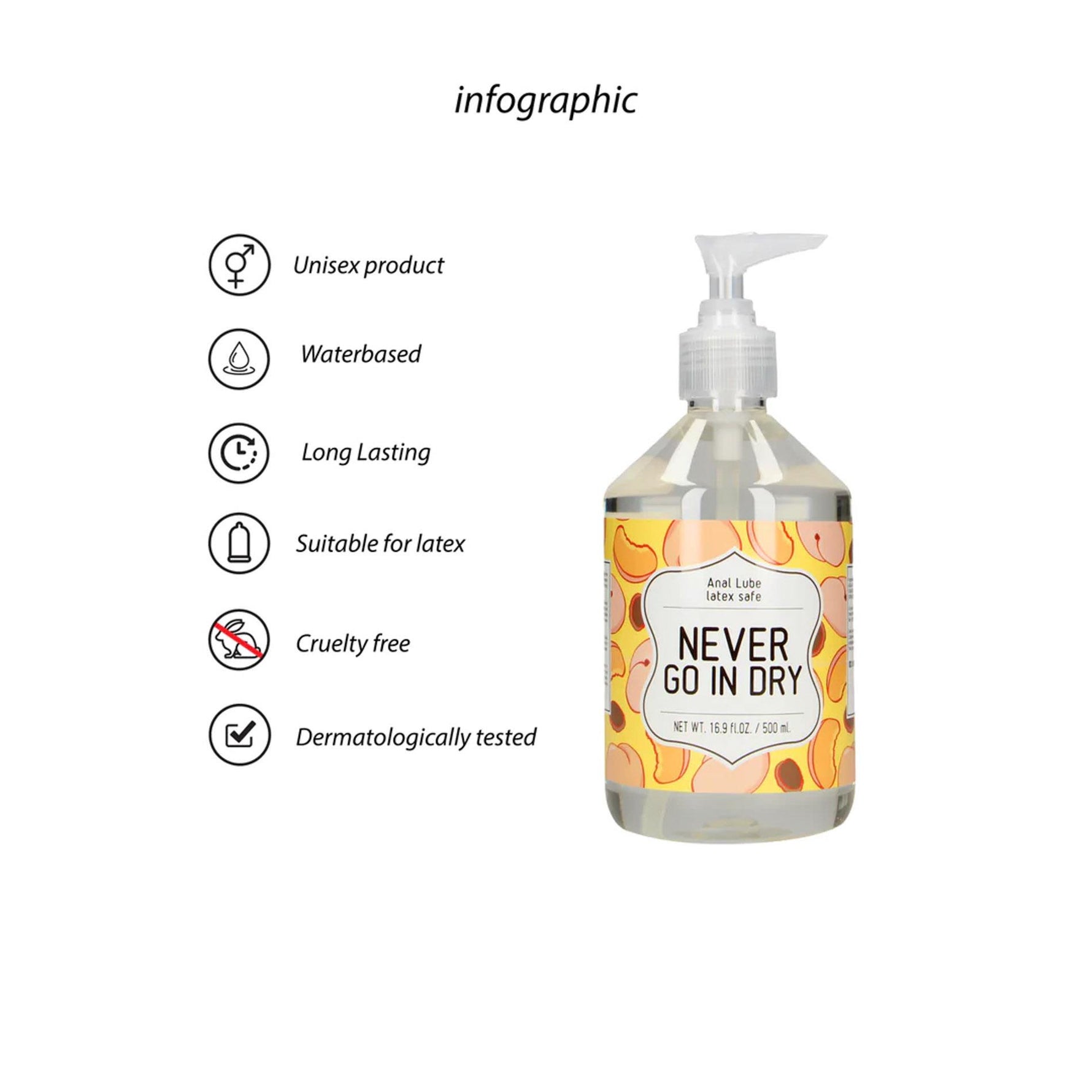 Lubrifiant anal cu efect de furnicături pe bază de apă S Line 500 ml