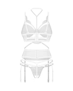 Set lenjerie intimă Premisis, cu decolteu deschis, alb, L/XL