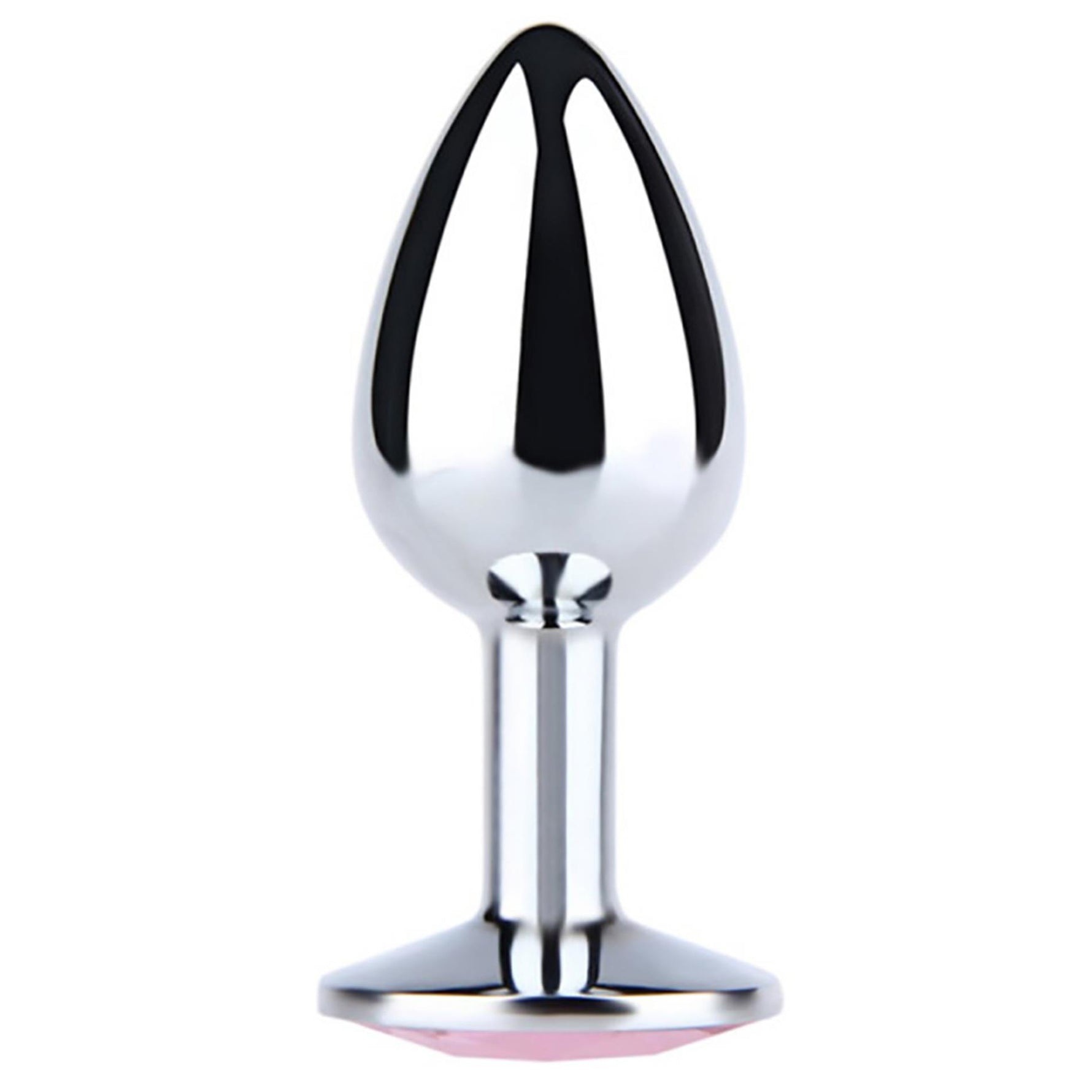 Plug anal mediu argintiu cu diamant albastru Fantasy 8 cm