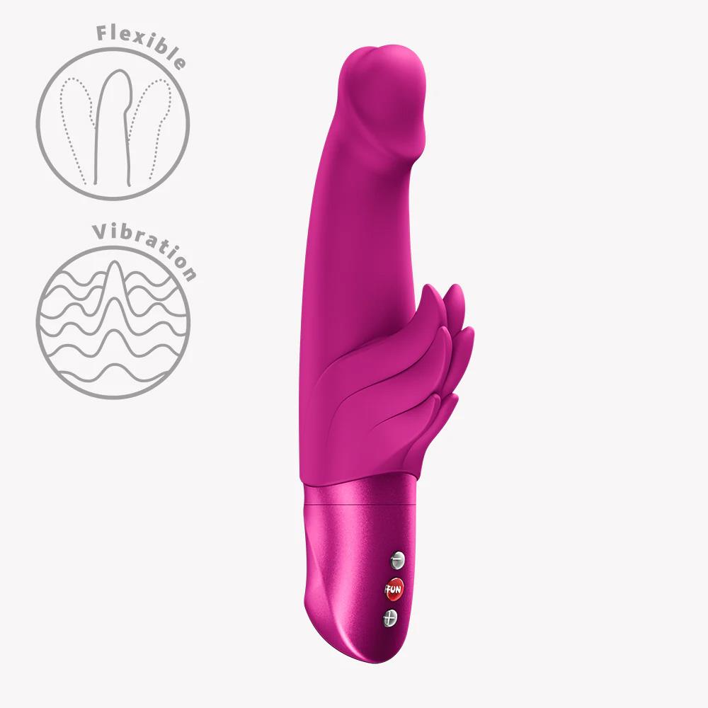Vibrator Wicked Angel Bunny din silicon roz 9,5 cm Fun Factory