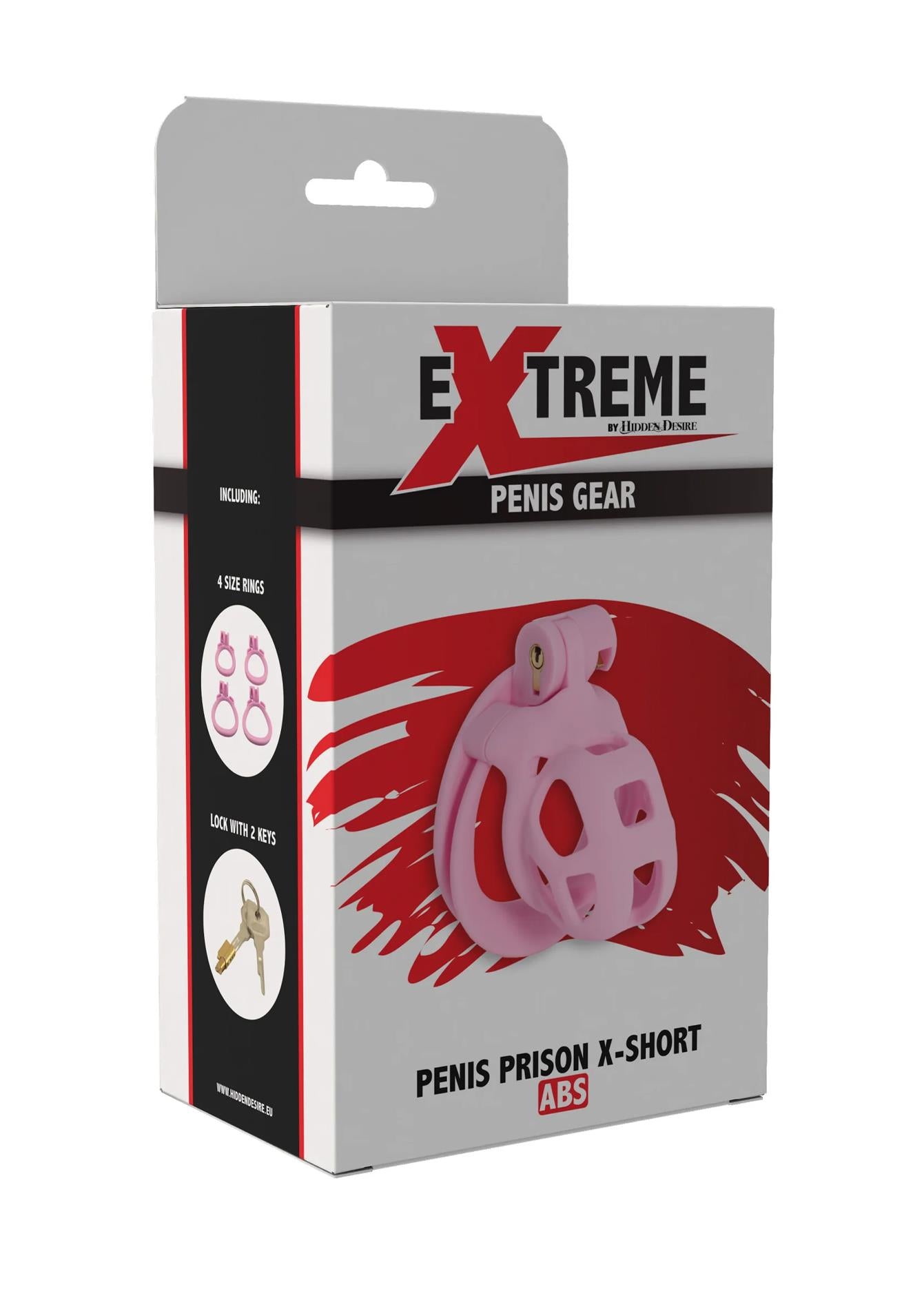 Cușcă pentru penis închisoare X-Short roz