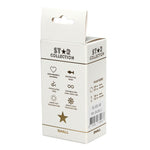 Dop anal Star Collection S din metal argintiu, piatră albastră deschisă, 7 cm