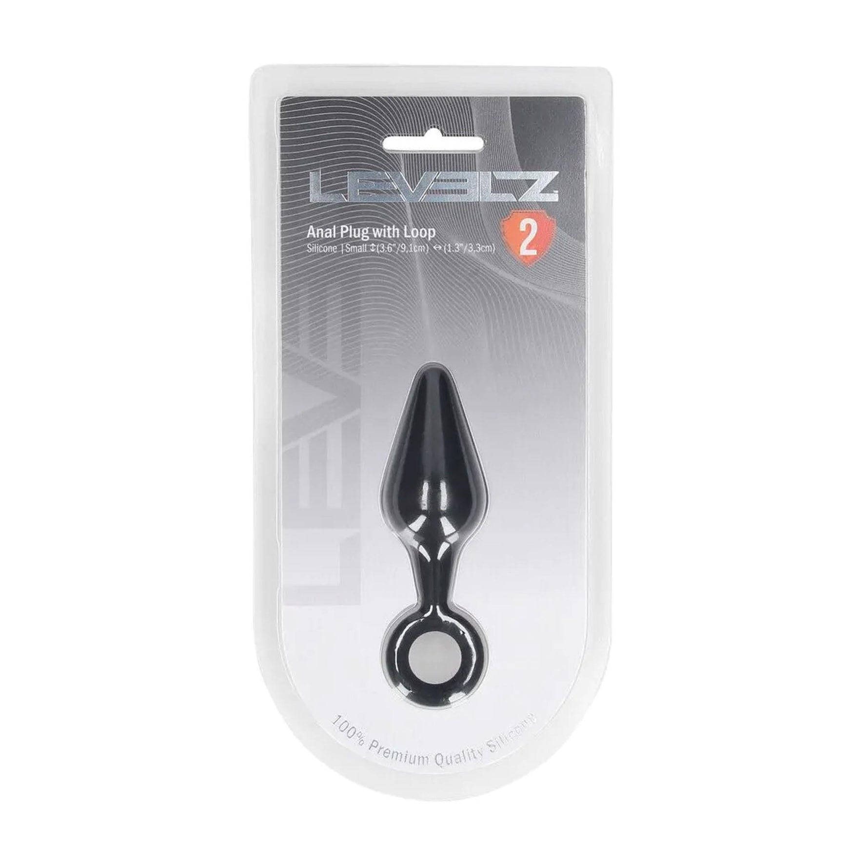 Dop anal din silicon cu buclă Levelz S negru 10cm