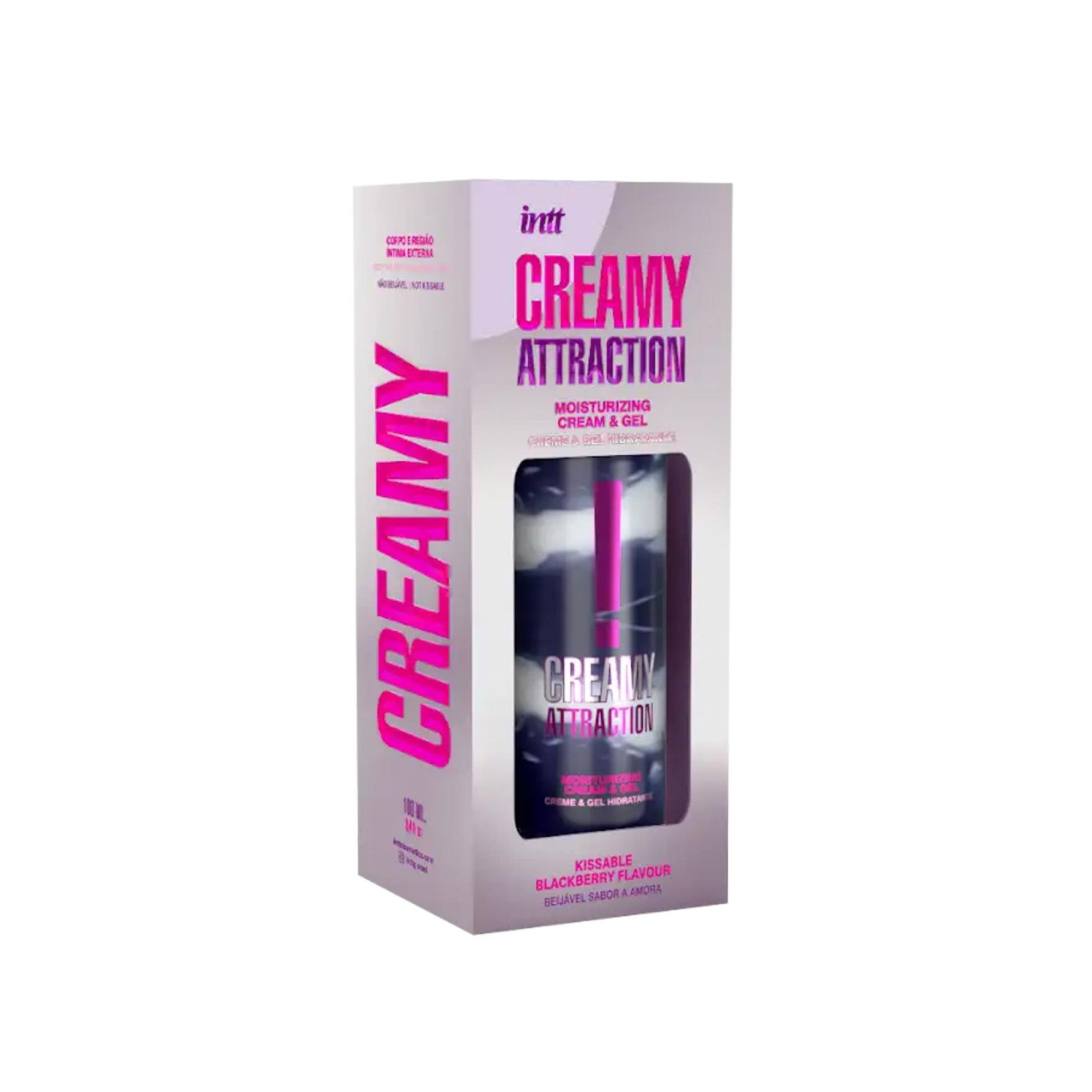 Gel cremă cu mure pentru sărutări și masaj Intt Creamy Attraction